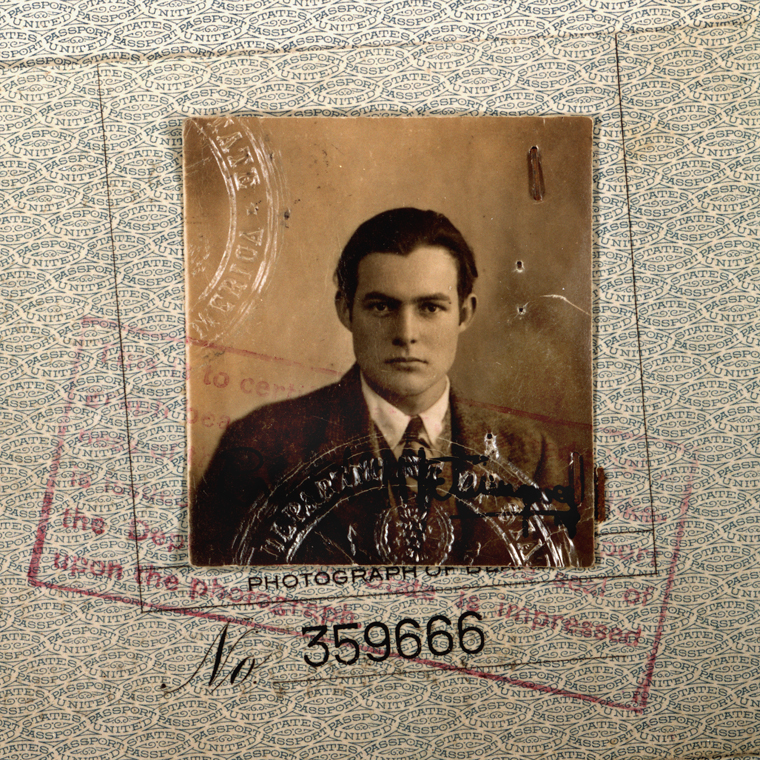 Hemingway passport detail, 1923