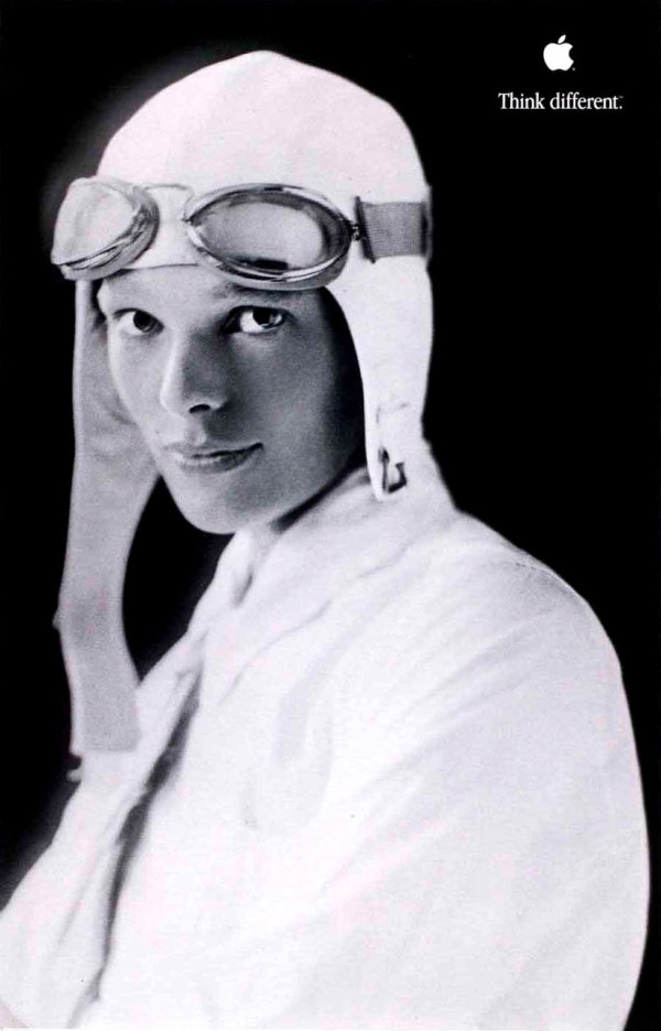 Think Different Amelia Earhart poster