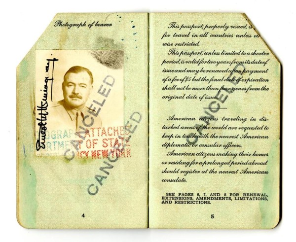 Hemingway passport